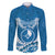 FSM Yap Day Family Matching Off The Shoulder Long Sleeve Dress and Hawaiian Shirt 2025 Wa'ab Micronesia Flag Color