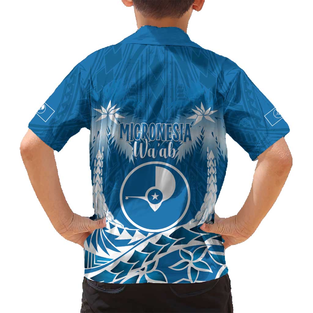 FSM Yap Day Family Matching Puletasi and Hawaiian Shirt 2025 Wa'ab Micronesia Flag Color LT14 - Polynesian Pride