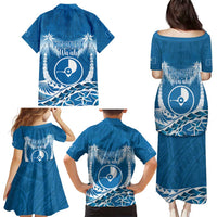 FSM Yap Day Family Matching Puletasi and Hawaiian Shirt 2025 Wa'ab Micronesia Flag Color LT14 - Polynesian Pride