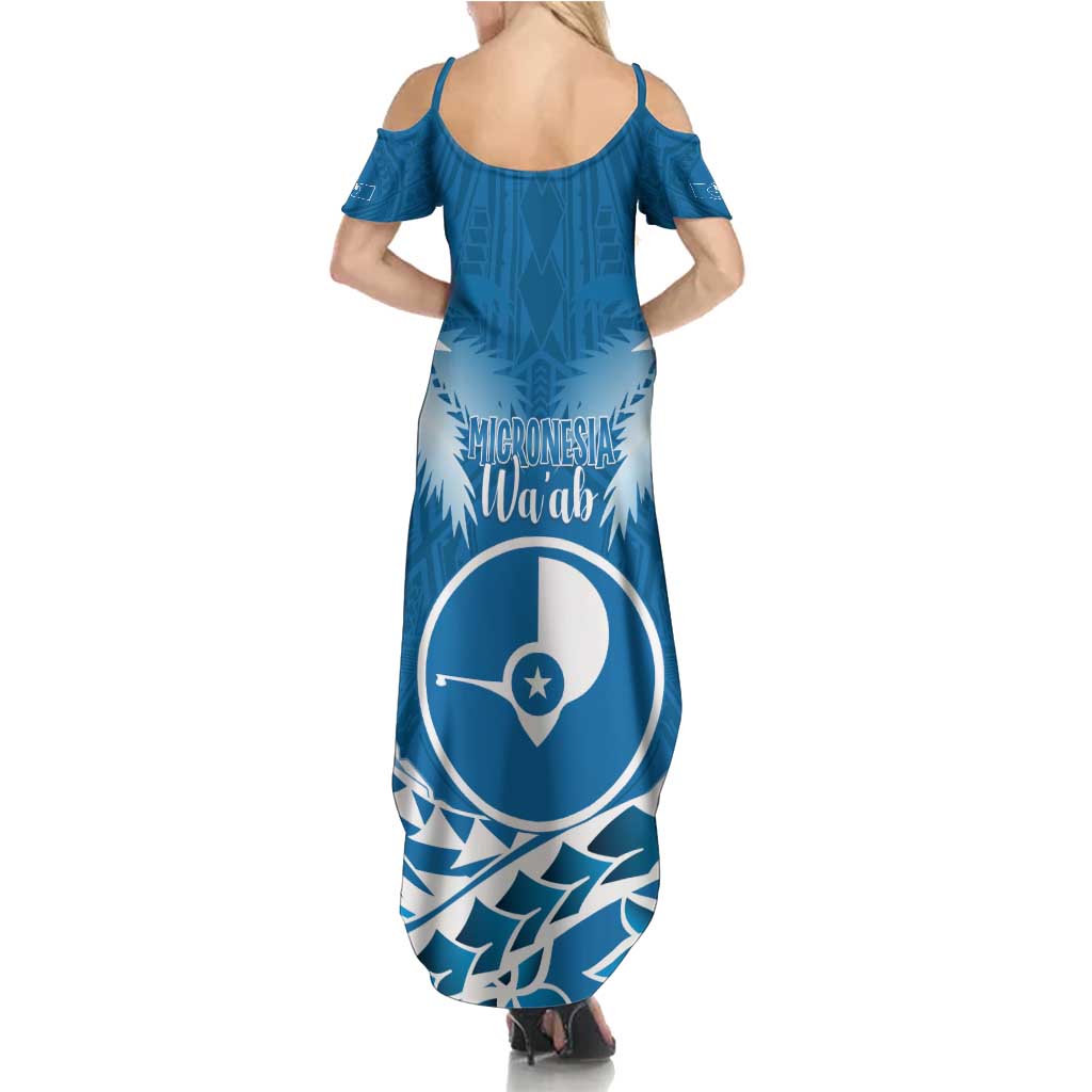 FSM Yap Day Family Matching Summer Maxi Dress and Hawaiian Shirt 2025 Wa'ab Micronesia Flag Color LT14 - Polynesian Pride