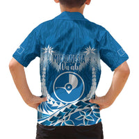 FSM Yap Day Family Matching Tank Maxi Dress and Hawaiian Shirt 2025 Wa'ab Micronesia Flag Color LT14 - Polynesian Pride