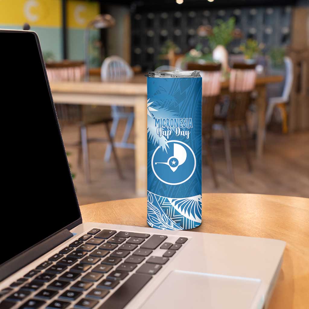 FSM Yap Day Skinny Tumbler 2025 Wa'ab Micronesia Flag Color