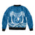 FSM Yap Day Sleeve Zip Bomber Jacket 2025 Wa'ab Micronesia Flag Color