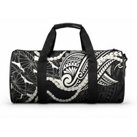 Aloha Hawaii Kalo Pikake Lei Duffle Bag Chest Tattoo Black Hawaiian Pattern