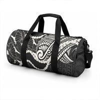 Aloha Hawaii Kalo Pikake Lei Duffle Bag Chest Tattoo Black Hawaiian Pattern