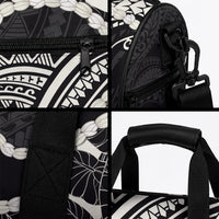 Aloha Hawaii Kalo Pikake Lei Duffle Bag Chest Tattoo Black Hawaiian Pattern