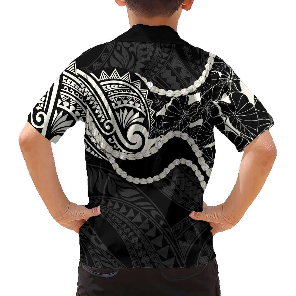 Aloha Hawaii Kalo Pikake Lei Hawaiian Shirt Chest Tattoo Black Hawaiian Pattern