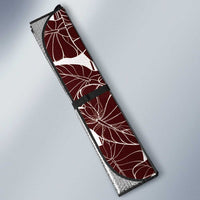 Aloha Hawaii Kalo Pikake Lei Auto Sun Shade Chest Tattoo Oxblood Hawaiian Pattern LT14 - Polynesian Pride