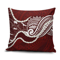 Aloha Hawaii Kalo Pikake Lei Pillow Cover Chest Tattoo Oxblood Hawaiian Pattern LT14 Oxblood - Polynesian Pride