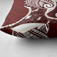 Aloha Hawaii Kalo Pikake Lei Pillow Cover Chest Tattoo Oxblood Hawaiian Pattern LT14 - Polynesian Pride