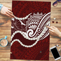 Aloha Hawaii Kalo Pikake Lei Puzzle Chest Tattoo Oxblood Hawaiian Pattern