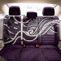 Aloha Hawaii Kalo Pikake Lei Back Car Seat Cover Chest Tattoo Purple Hawaiian Pattern LT14 - Polynesian Pride
