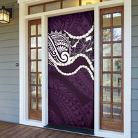 Aloha Hawaii Kalo Pikake Lei Door Cover Chest Tattoo Purple Hawaiian Pattern