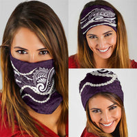 Aloha Hawaii Kalo Pikake Lei Neck Gaiter Chest Tattoo Purple Hawaiian Pattern