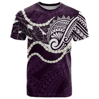 Aloha Hawaii Kalo Pikake Lei T Shirt Chest Tattoo Purple Hawaiian Pattern