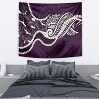 Aloha Hawaii Kalo Pikake Lei Tapestry Chest Tattoo Purple Hawaiian Pattern