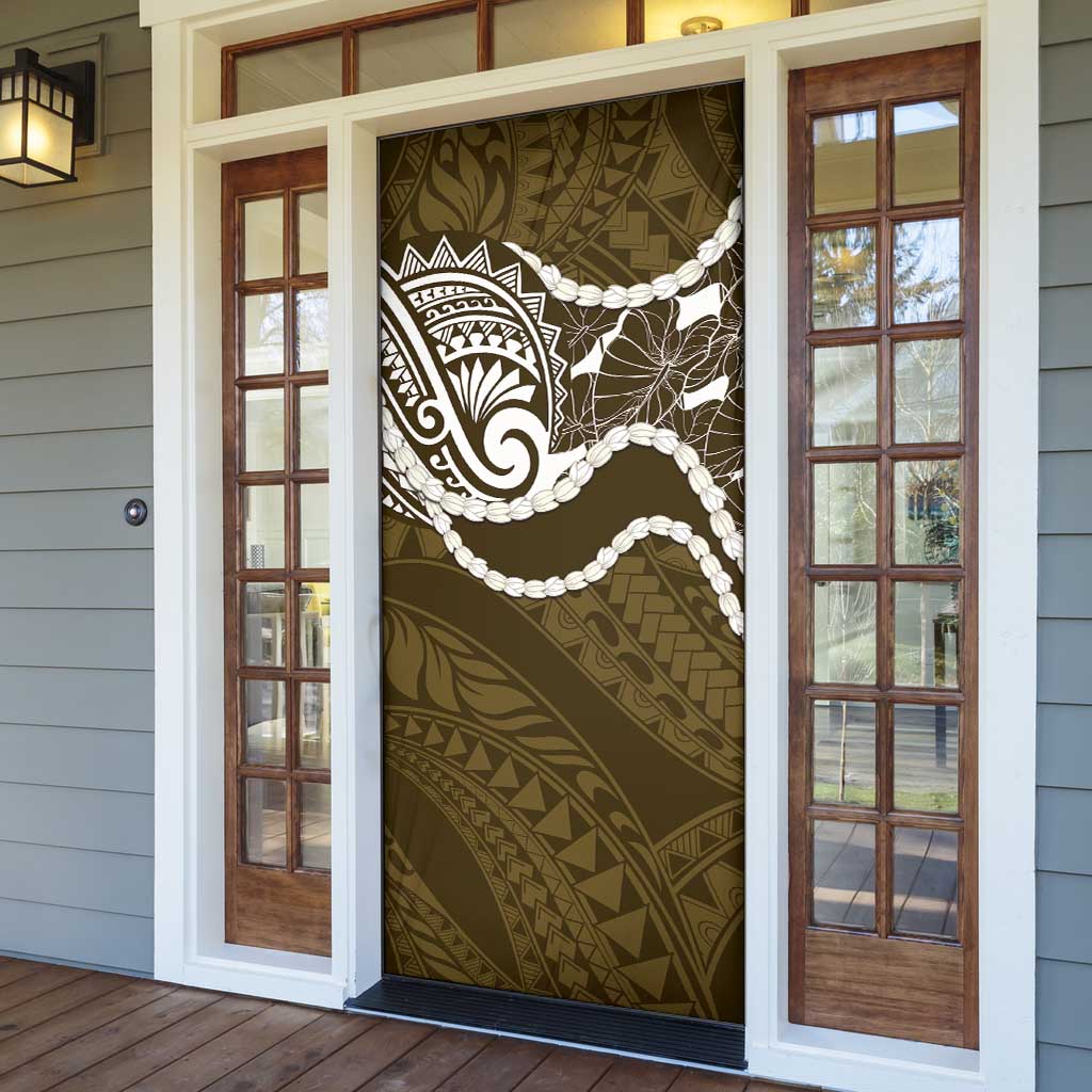 Aloha Hawaii Kalo Pikake Lei Door Cover Chest Tattoo Gold Hawaiian Pattern LT14 - Polynesian Pride