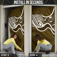 Aloha Hawaii Kalo Pikake Lei Door Cover Chest Tattoo Gold Hawaiian Pattern LT14 - Polynesian Pride