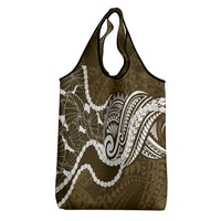Aloha Hawaii Kalo Pikake Lei Grocery Bag Chest Tattoo Gold Hawaiian Pattern LT14 - Polynesian Pride