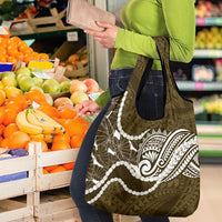 Aloha Hawaii Kalo Pikake Lei Grocery Bag Chest Tattoo Gold Hawaiian Pattern LT14 - Polynesian Pride