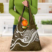 Aloha Hawaii Kalo Pikake Lei Grocery Bag Chest Tattoo Gold Hawaiian Pattern LT14 - Polynesian Pride