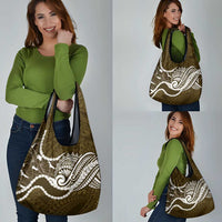 Aloha Hawaii Kalo Pikake Lei Grocery Bag Chest Tattoo Gold Hawaiian Pattern LT14 - Polynesian Pride