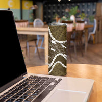 Aloha Hawaii Kalo Pikake Lei Skinny Tumbler Chest Tattoo Gold Hawaiian Pattern LT14 - Polynesian Pride