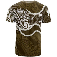Aloha Hawaii Kalo Pikake Lei T Shirt Chest Tattoo Gold Hawaiian Pattern