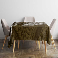 Aloha Hawaii Kalo Pikake Lei Tablecloth Chest Tattoo Gold Hawaiian Pattern