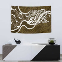 Aloha Hawaii Kalo Pikake Lei Tapestry Chest Tattoo Gold Hawaiian Pattern