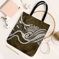 Aloha Hawaii Kalo Pikake Lei Tote Bag Chest Tattoo Gold Hawaiian Pattern LT14 Black Strap One Size Gold - Polynesian Pride