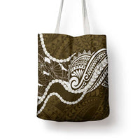 Aloha Hawaii Kalo Pikake Lei Tote Bag Chest Tattoo Gold Hawaiian Pattern LT14 - Polynesian Pride