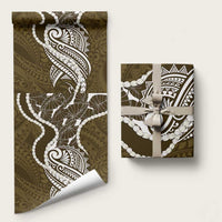 Aloha Hawaii Kalo Pikake Lei Wrapping Paper Chest Tattoo Gold Hawaiian Pattern