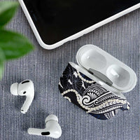 Aloha Hawaii Kalo Pikake Lei AirPods Case Chest Tattoo Oxford Blue Hawaiian Pattern LT14 - Polynesian Pride