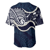 Aloha Hawaii Kalo Pikake Lei Baseball Jersey Chest Tattoo Oxford Blue Hawaiian Pattern