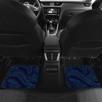Aloha Hawaii Kalo Pikake Lei Car Mats Chest Tattoo Oxford Blue Hawaiian Pattern LT14 Set 2pcs - Back Oxford Blue - Polynesian Pride