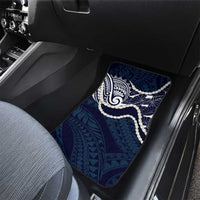 Aloha Hawaii Kalo Pikake Lei Car Mats Chest Tattoo Oxford Blue Hawaiian Pattern LT14 - Polynesian Pride