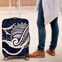 Aloha Hawaii Kalo Pikake Lei Luggage Cover Chest Tattoo Oxford Blue Hawaiian Pattern