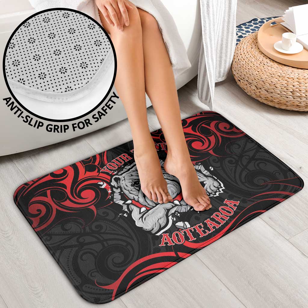 Personalised Aotearoa Bulldog Bathroom Set NZ Maori Tattoo - Polynesian Pride