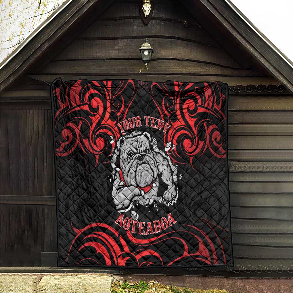 Personalised Aotearoa Bulldog Quilt NZ Maori Tattoo LT14 - Polynesian Pride