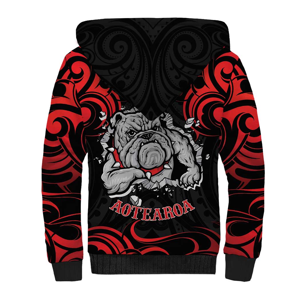Personalised Aotearoa Bulldog Sherpa Hoodie NZ Maori Tattoo LT14 - Polynesian Pride