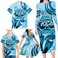 Hawaii Sea Turtle Snorkeling Is My Therapy Family Matching Long Sleeve Bodycon Dress and Hawaiian Shirt LT14 - Polynesian Pride