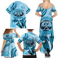 Hawaii Sea Turtle Snorkeling Is My Therapy Family Matching Summer Maxi Dress and Hawaiian Shirt LT14 - Polynesian Pride