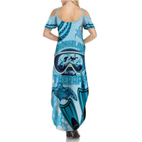 Hawaii Sea Turtle Snorkeling Is My Therapy Family Matching Summer Maxi Dress and Hawaiian Shirt LT14 - Polynesian Pride