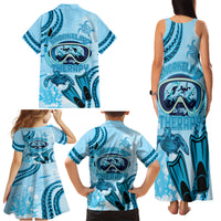 Hawaii Sea Turtle Snorkeling Is My Therapy Family Matching Tank Maxi Dress and Hawaiian Shirt LT14 - Polynesian Pride