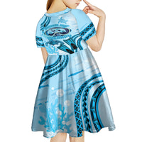 Hawaii Sea Turtle Snorkeling Is My Therapy Kid Short Sleeve Dress LT14 - Polynesian Pride