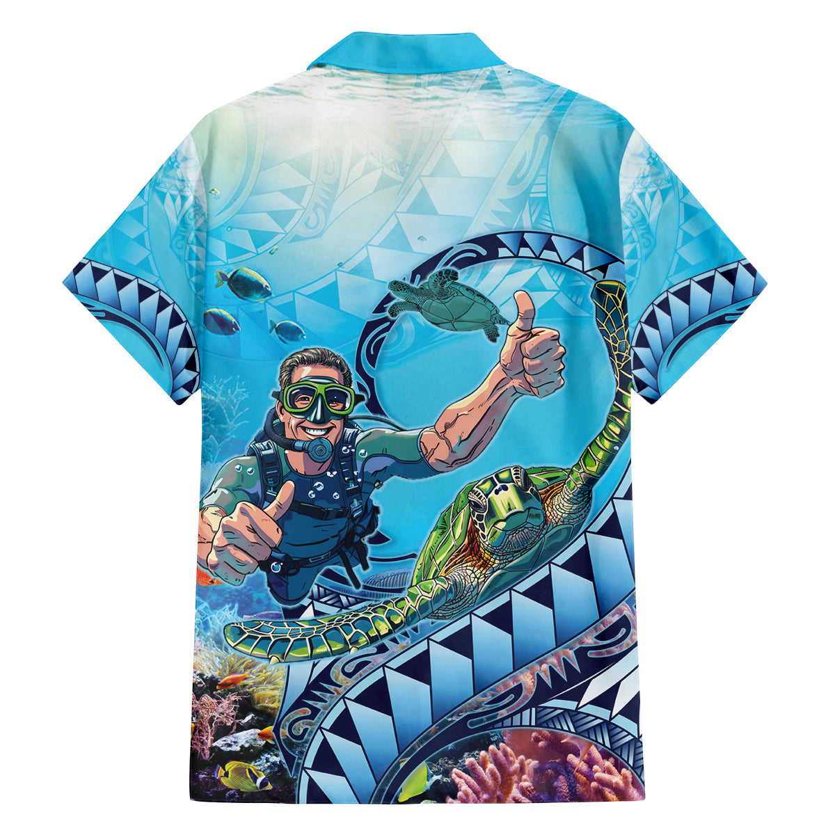 Hawaii Snorkeling Honu Turtle Family Matching Long Sleeve Bodycon Dress and Hawaiian Shirt Under The Ocean Vibes LT14 - Polynesian Pride