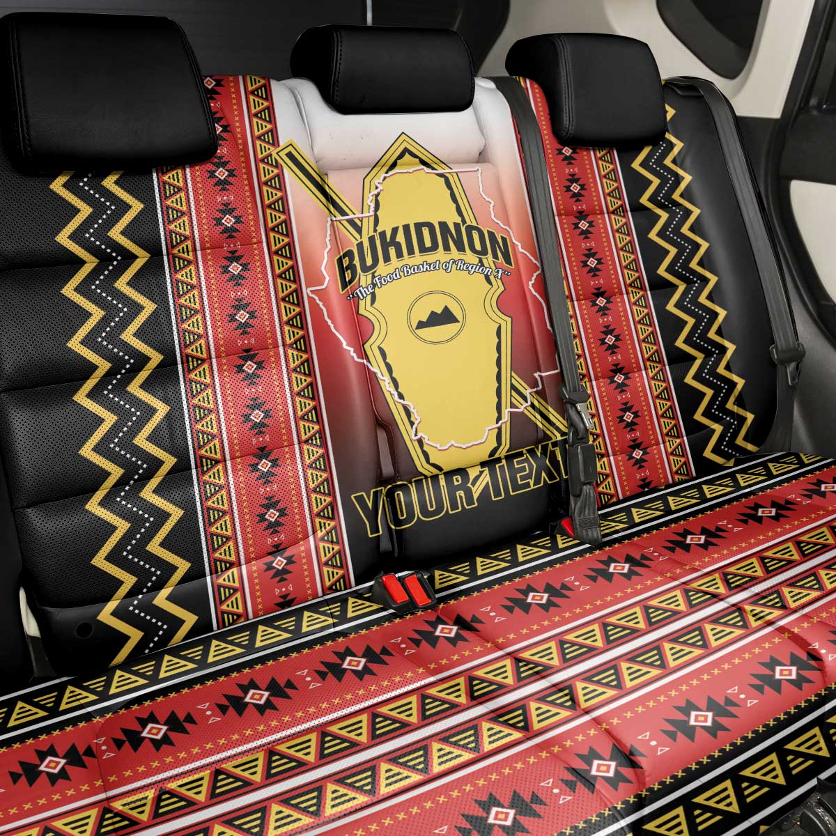 Personalised Bukidnon Philippines Back Car Seat Cover The Food Basket of Region X LT14 - Polynesian Pride