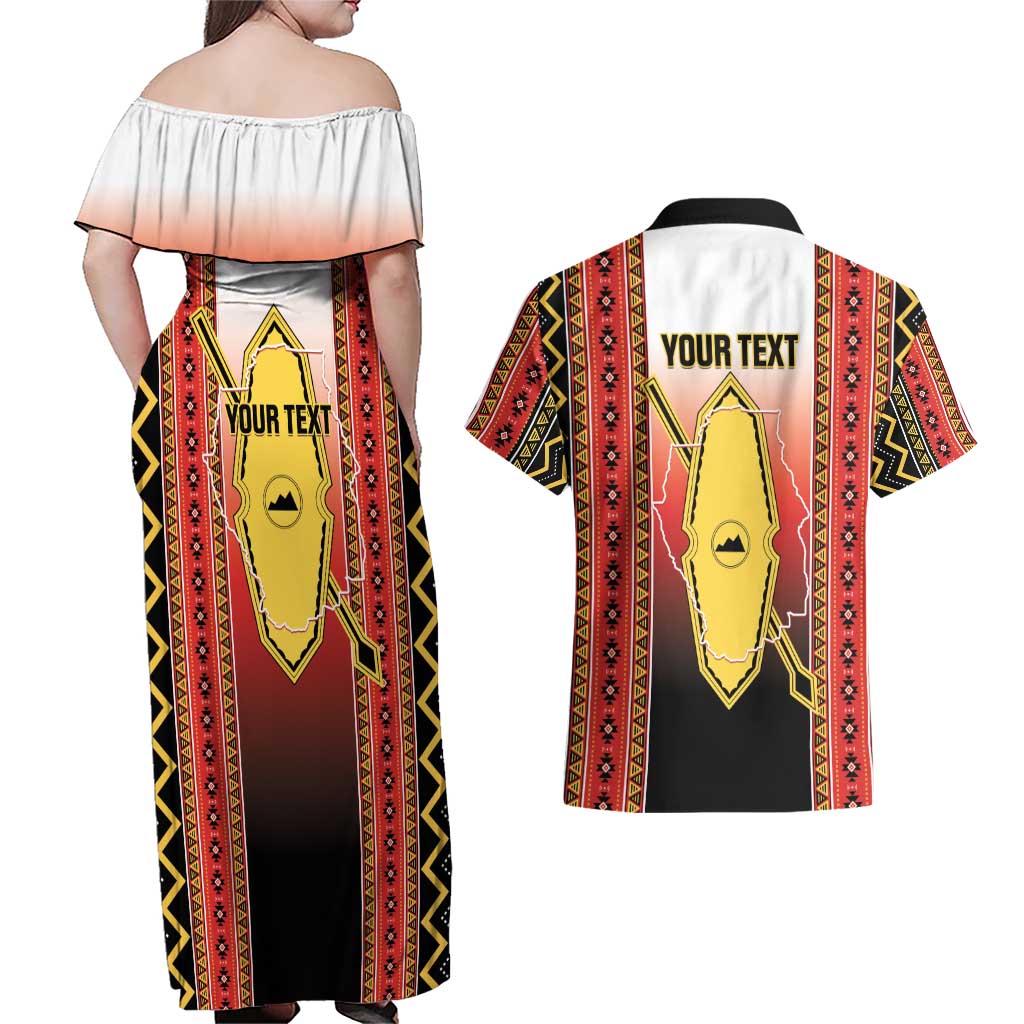 Personalised Bukidnon Philippines Couples Matching Off Shoulder Maxi Dress and Hawaiian Shirt The Food Basket of Region X LT14 - Polynesian Pride
