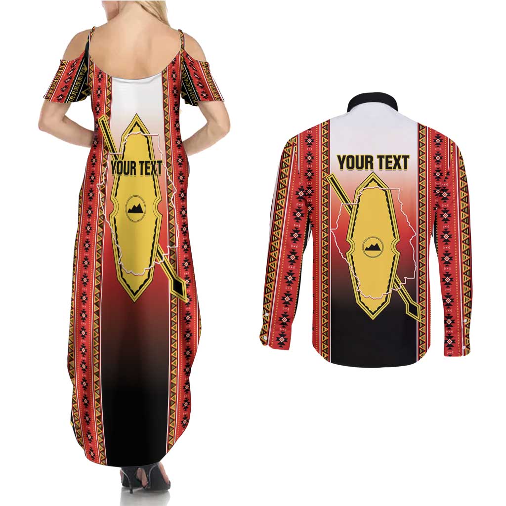 Personalised Bukidnon Philippines Couples Matching Summer Maxi Dress and Long Sleeve Button Shirt The Food Basket of Region X LT14 - Polynesian Pride